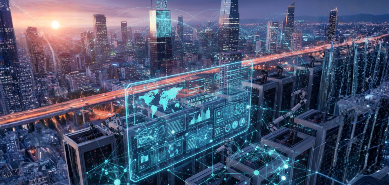 ia-en-telecomunicaciones-2026-01 IA en telecomunicaciones - servidores y redes neuronales - optimización de infraestructura digital