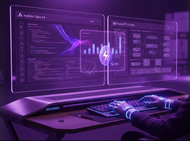 Mejor IA para programar - Comparativa entre modelos Opus 4.6 y Codex 5.3 en entorno de desarrollo.