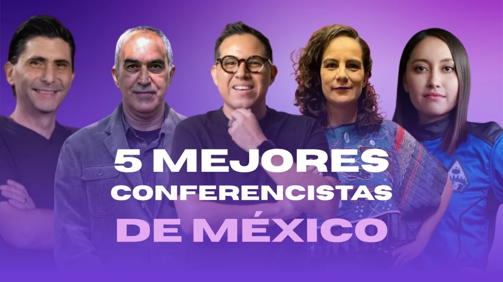 Los 5 mejores conferencistas de México: Wario Duckerman, Katya Echazarreta y Jorge Huerta Bleck.