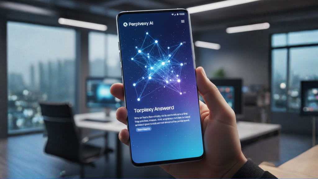 Samsung Perplexity Galaxy AI - interfaz de búsqueda inteligente en smartphone premium