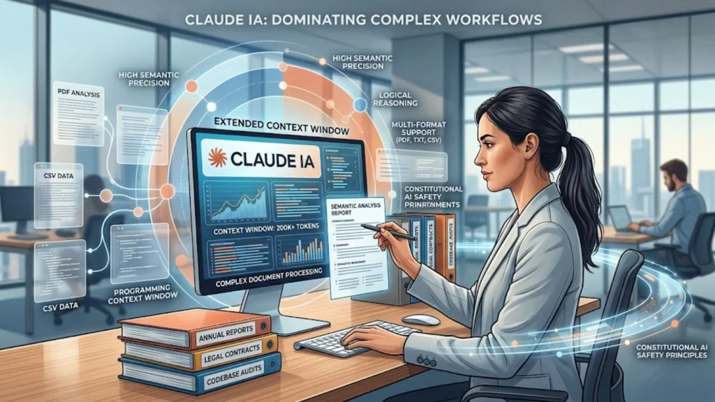 Claude IA - interfaz de chat y análisis de datos - asistente inteligente