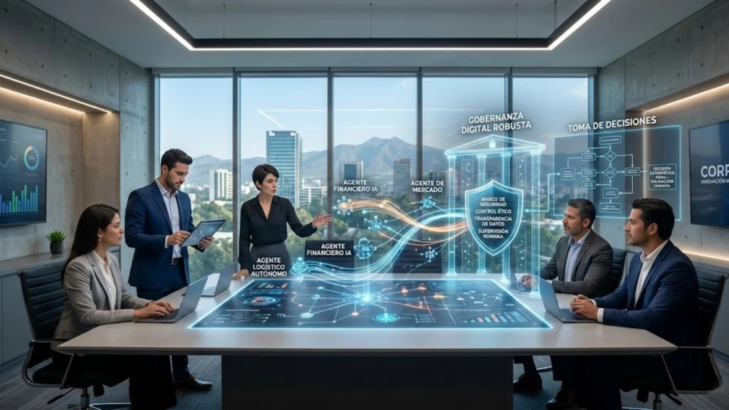 Inteligencia artificial agéntica - sistema de toma de decisiones autónomo - estrategia empresarial moderna