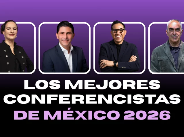 Los mejores conferencistas de México en un evento de tecnología y liderazgo 2026.