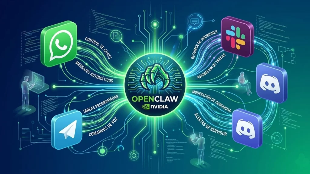 Jensen Huang, CEO de Nvidia, presentando OpenClaw como el agente autónomo sucesor de ChatGPT.