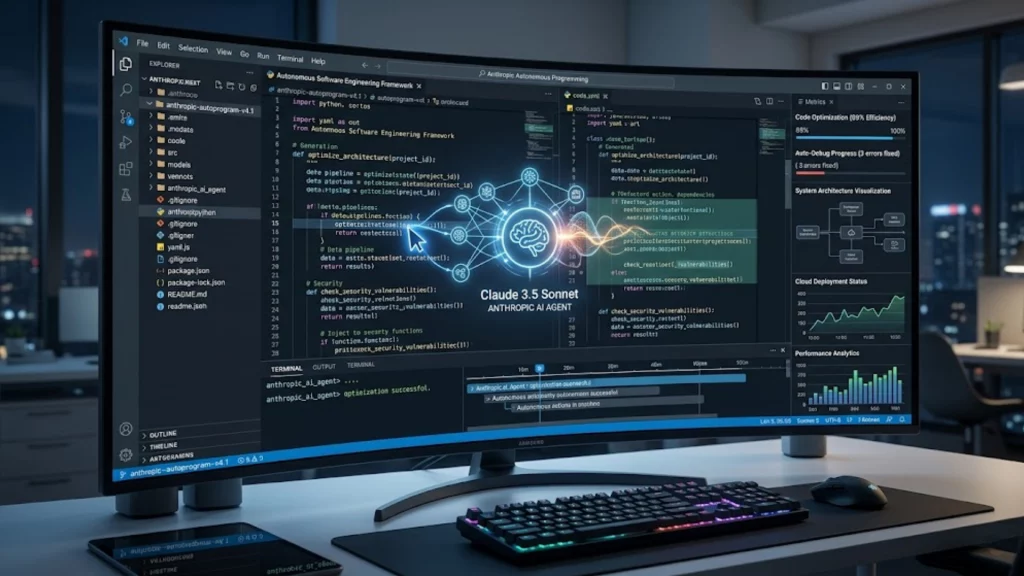 Programación autónoma Anthropic - Interfaz de código y agentes de IA - Desarrollo de software