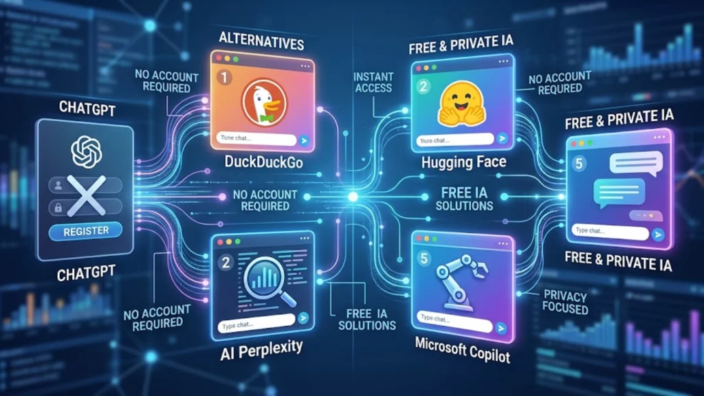 Mejores herramientas de inteligencia artificial gratuitas sin necesidad de crear cuenta.