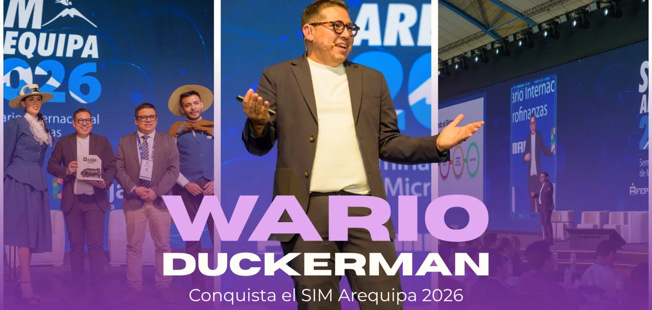Wario Duckerman en el SIM Arequipa 2026 como el mejor conferencista de México y América latina.
