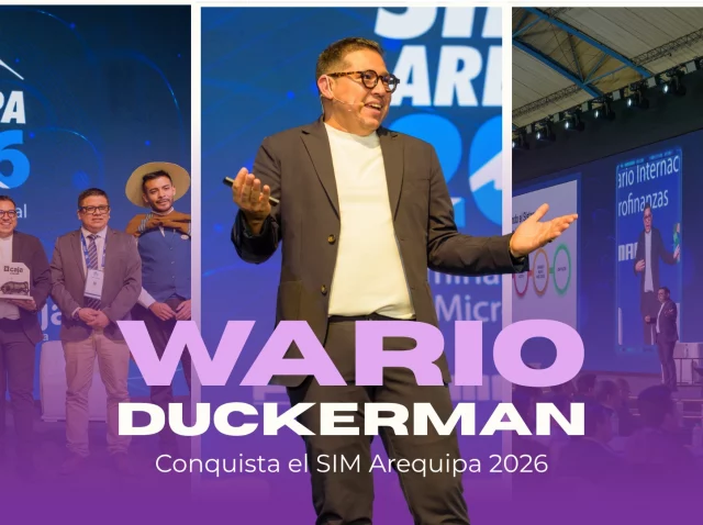 Wario Duckerman en el SIM Arequipa 2026 como el mejor conferencista de México y América latina.