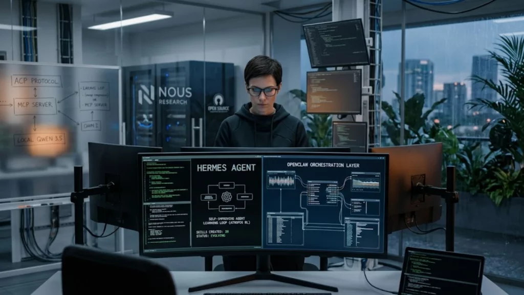 Interfaz de terminal de Hermes Agent el agente de IA de Nous Research