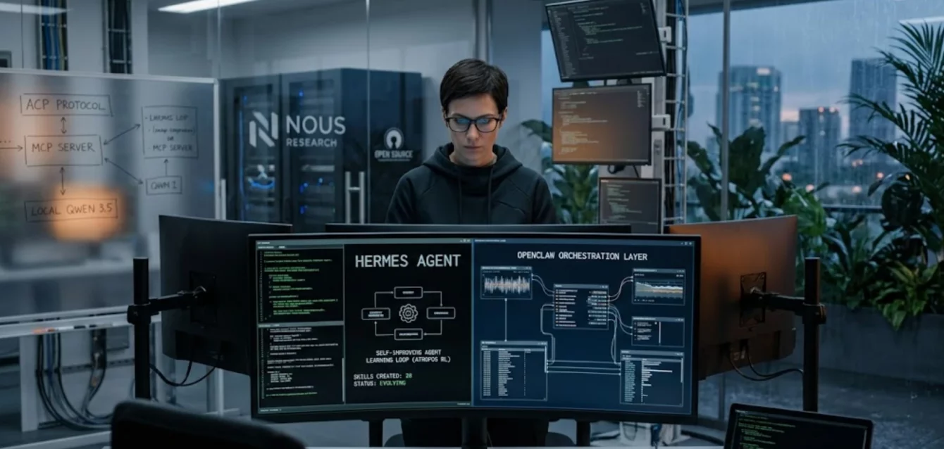 Interfaz de terminal de Hermes Agent el agente de IA de Nous Research