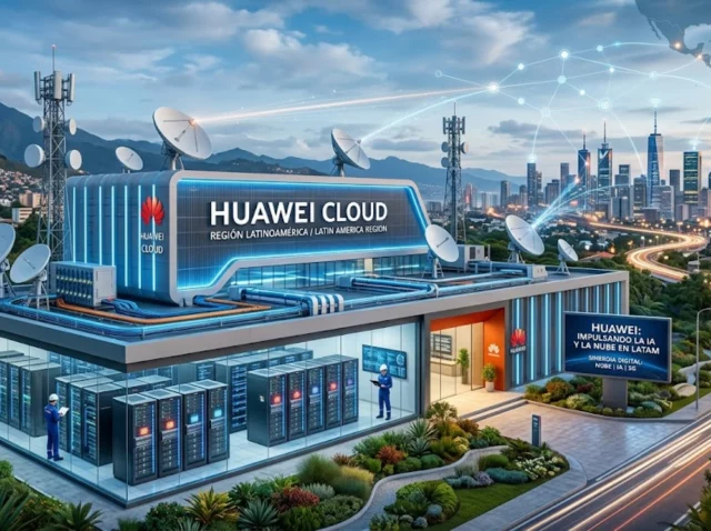 Infraestructura de Huawei Cloud y servidores de Inteligencia Artificial en América Latina.