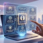 Representación visual de un agente de IA OpenClaw interactuando con el sistema operativo de una PC agéntica.