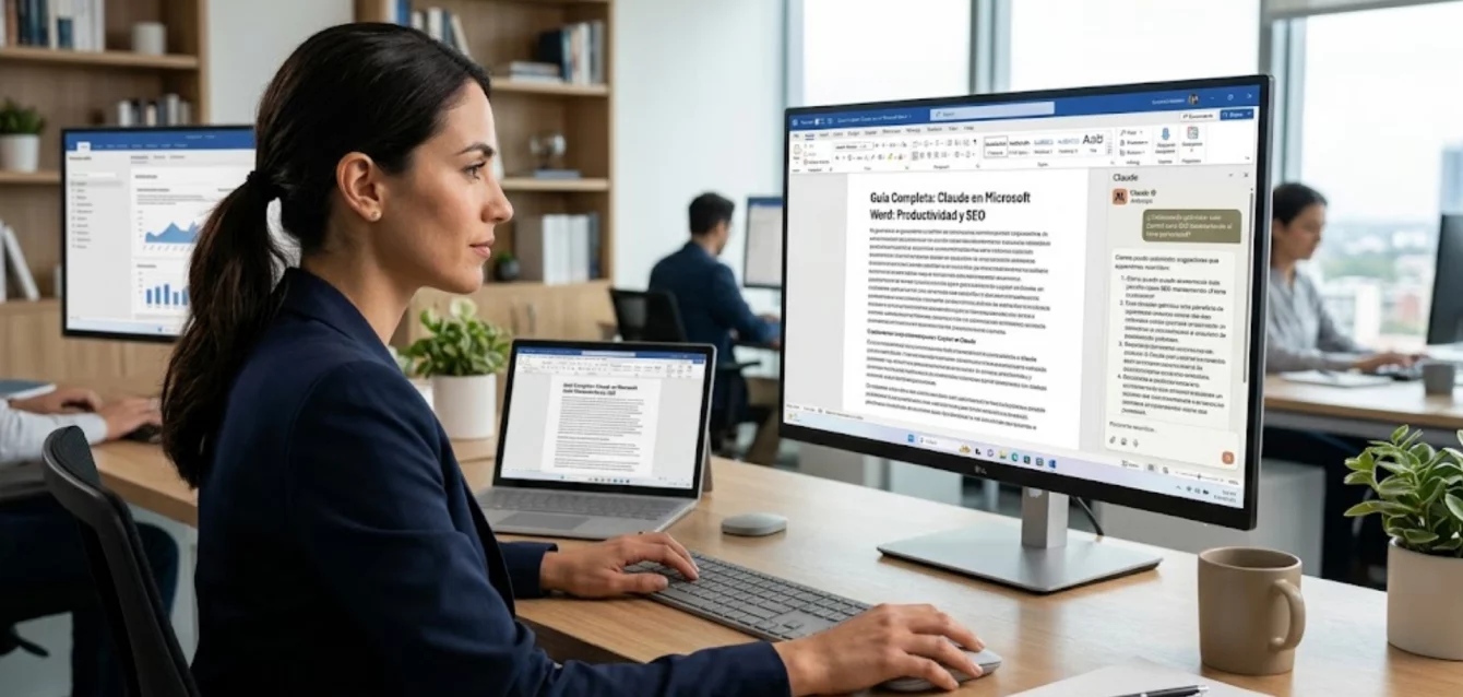 Interfaz de Claude de Anthropic integrada en un documento de Microsoft Word.