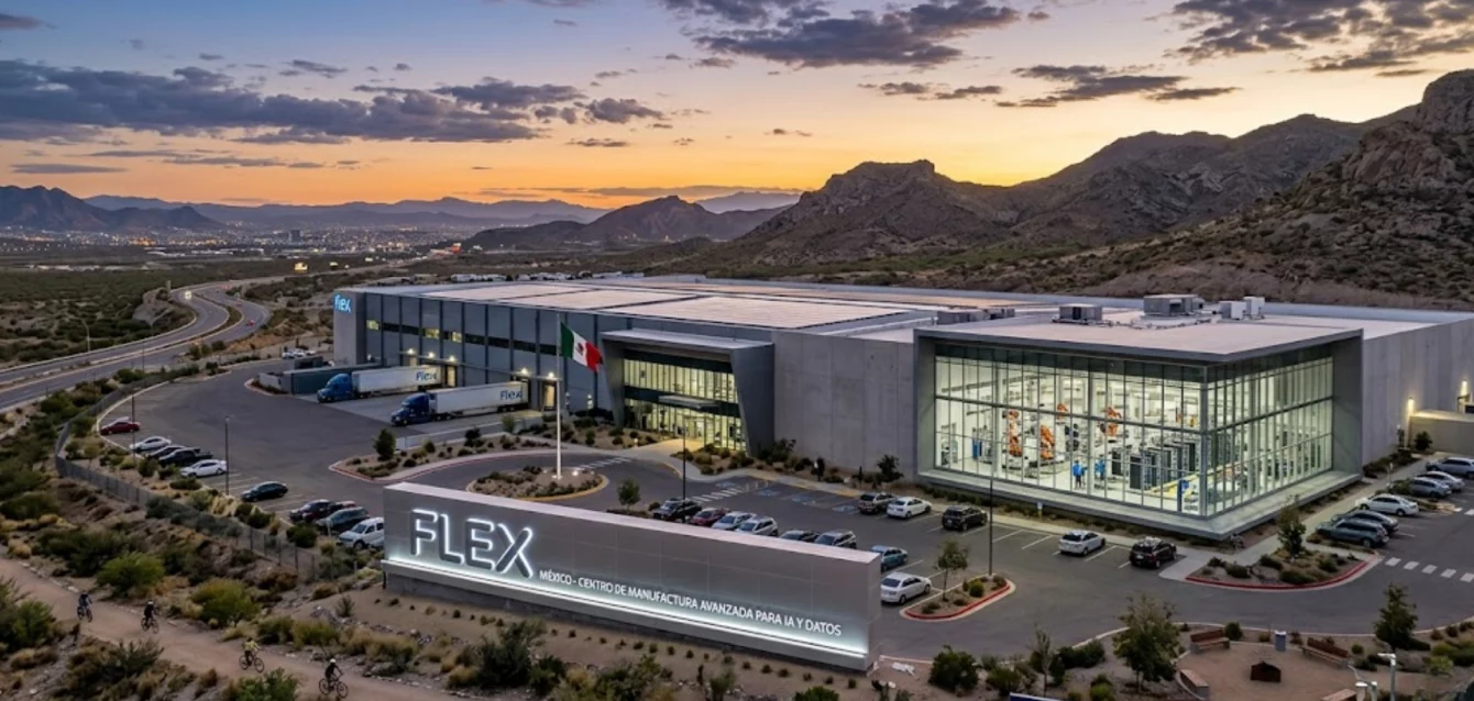 Complejo industrial de Flex en México para la fabricación de tecnología de IA y centros de datos.