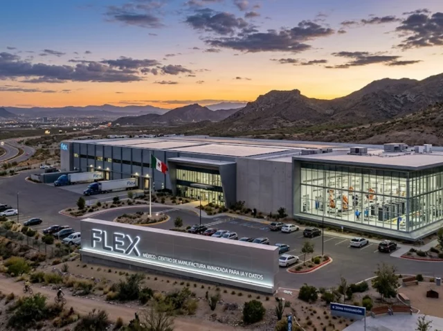 Complejo industrial de Flex en México para la fabricación de tecnología de IA y centros de datos.